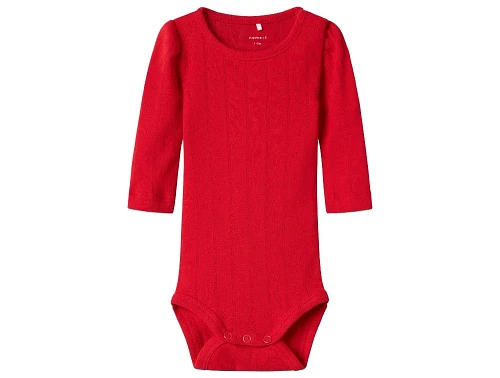 Name It body rød med hulmønster